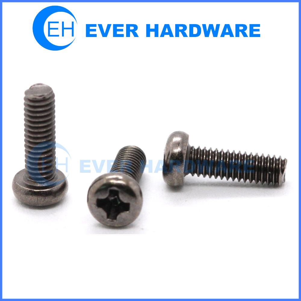 Pan Phillips Screw Metric Machine Thread Copper Right Hand Threaded Screws Round Head Cross Recessed Drive Conductive Electronics Bolts Supplier