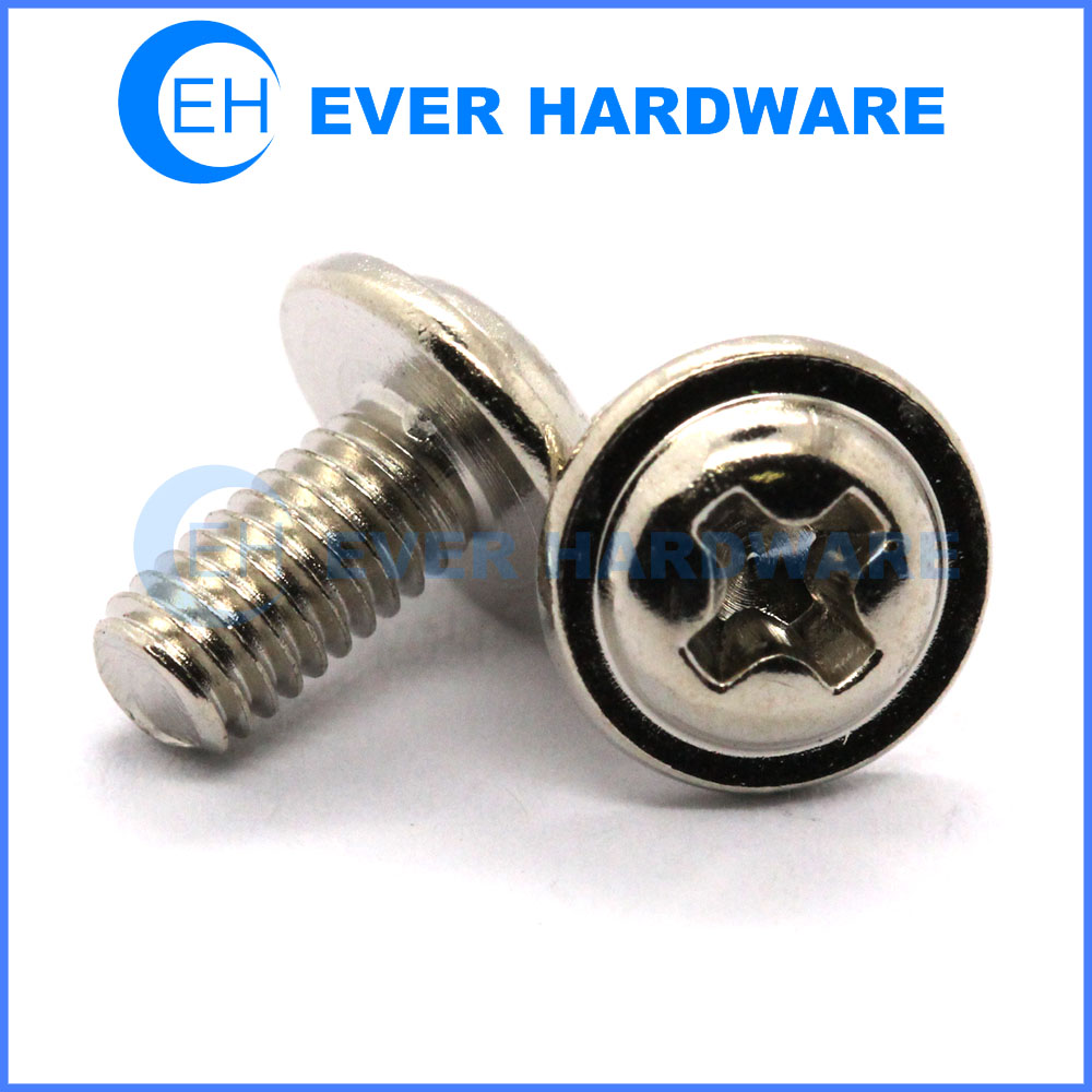 Phillips Head Screw Round Head Cross Recessed Drive Machine Threaded Bolts Stainless Steel Plain Finish Durable Fasteners Customizable Hardware Supplier