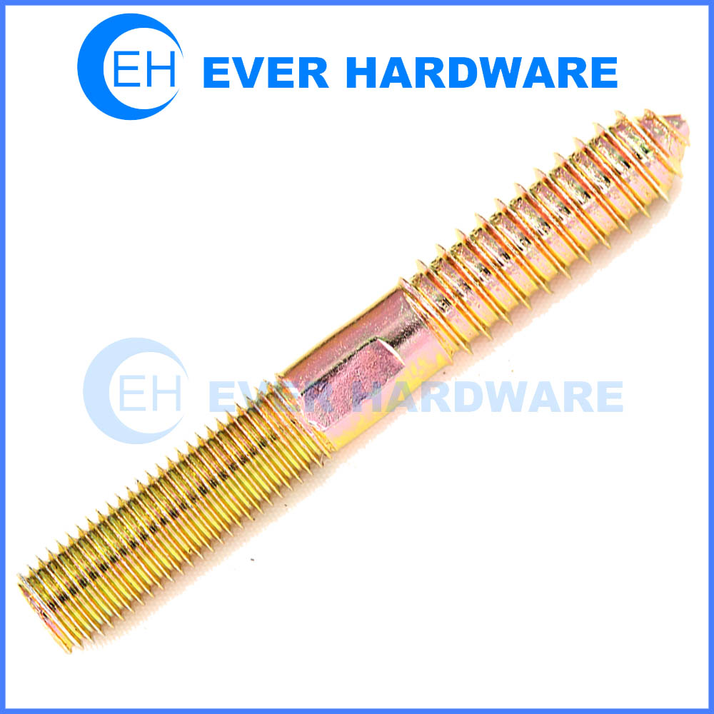 Machine Wood Screw Combo Galvanized Carbon Steel Hanger Dowel Bolts Breadboard Zinc Plated Heavy Duty Double Ended Fully Threaded Fasteners