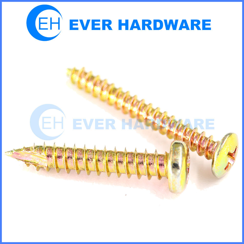 Pan Head Countersunk Screw Self Tapping Threaded For Wood Metal Nylon Carbon Steel Factory Made Fastener Zinc Plated Tip Point Bolts Anti Rust
