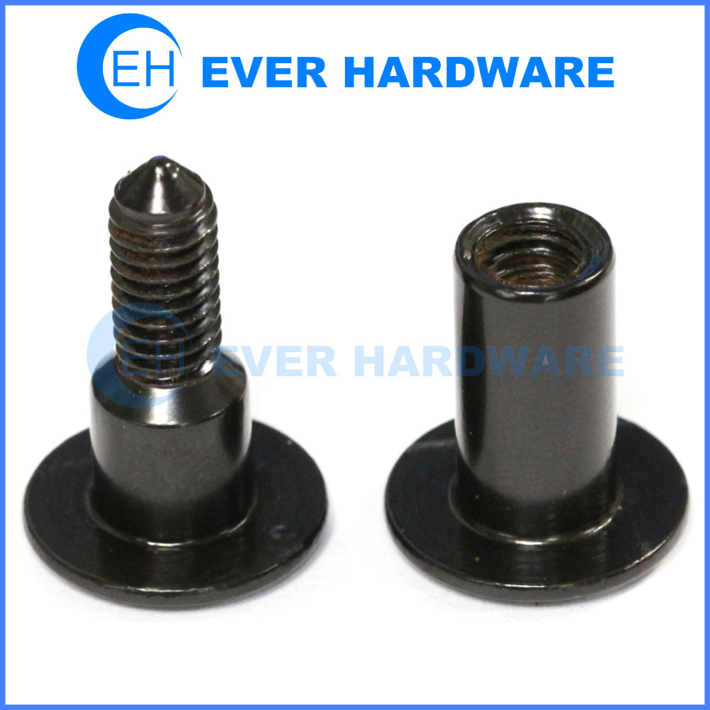 Connector bolts post screw binding black chicago bolt nut fasteners
