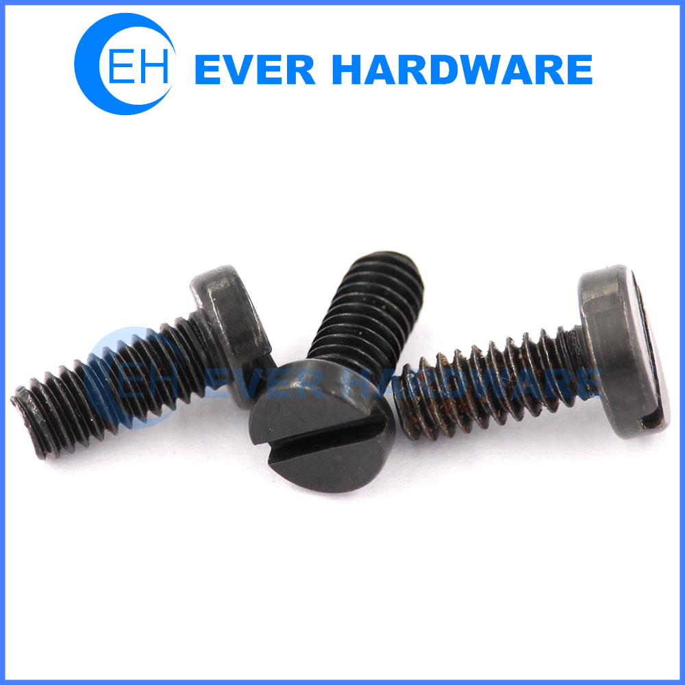 Slotted Fillister Head Machine Screw Stainless Steel 18-8 Protective Finish Imperial Full Thread ASME Bolt Inch Size Bolts Nuts Fasteners Supplier Manufacturer