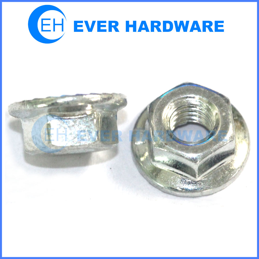 thumbnail image 2 of 20-Pack 3/8-24 Hex Serrated Flange Lock Nuts – Case Hardened Steel, Zinc Plated 2 of 5