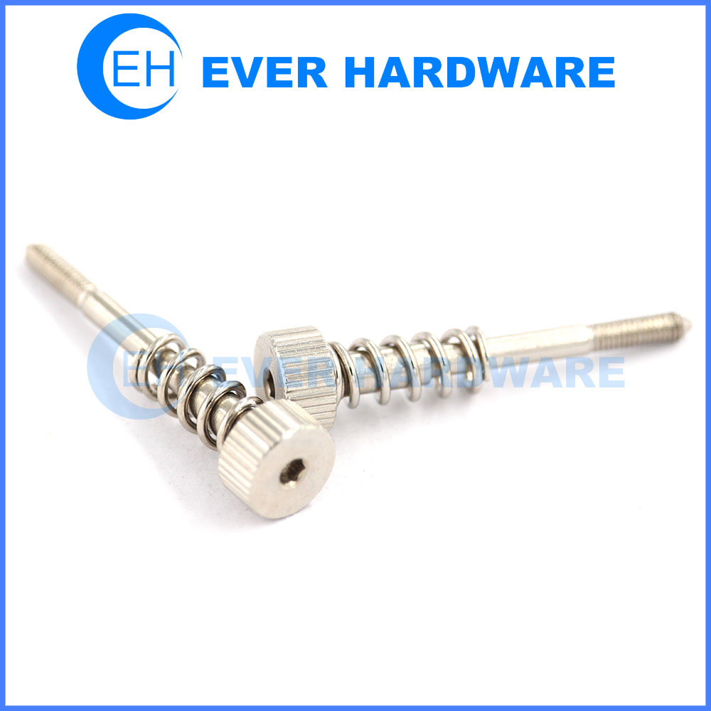 Captive thumb screw spring eject captive heat sink attachment screws