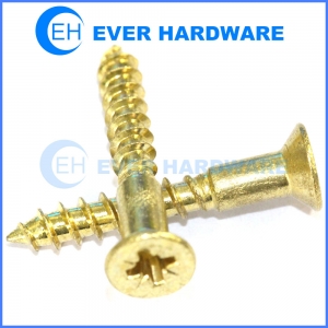 Wood screw philips countersunk solid brass csk deck screws fastener