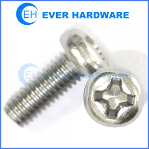 304 Stainless steel pan head screws right hand machine threaded passivation