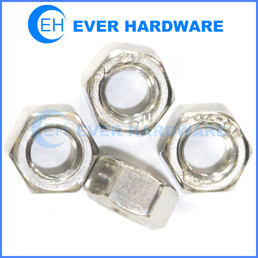 Machine Screw Nut Stainless Steel Hex SS 18-8 Hexagon Nuts For Bolts M1.4 M1.6 M2 M2.5 M3 M4 M5 M6 M7 M8 M10 M12 M14 M16 M18 M20 M24 M27 M30