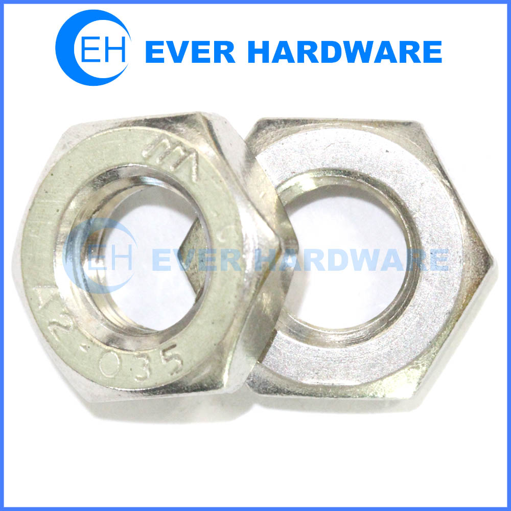 Machine Screw Nut Stainless Steel Hex SS 18-8 Hexagon Nuts For Bolts M1.4 M1.6 M2 M2.5 M3 M4 M5 M6 M7 M8 M10 M12 M14 M16 M18 M20 M24 M27 M30