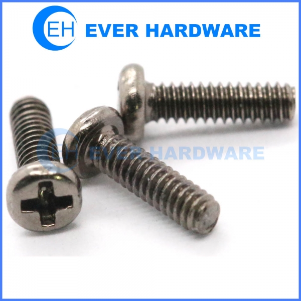 Metric pan head screws phillips machine threaded black nickel coating