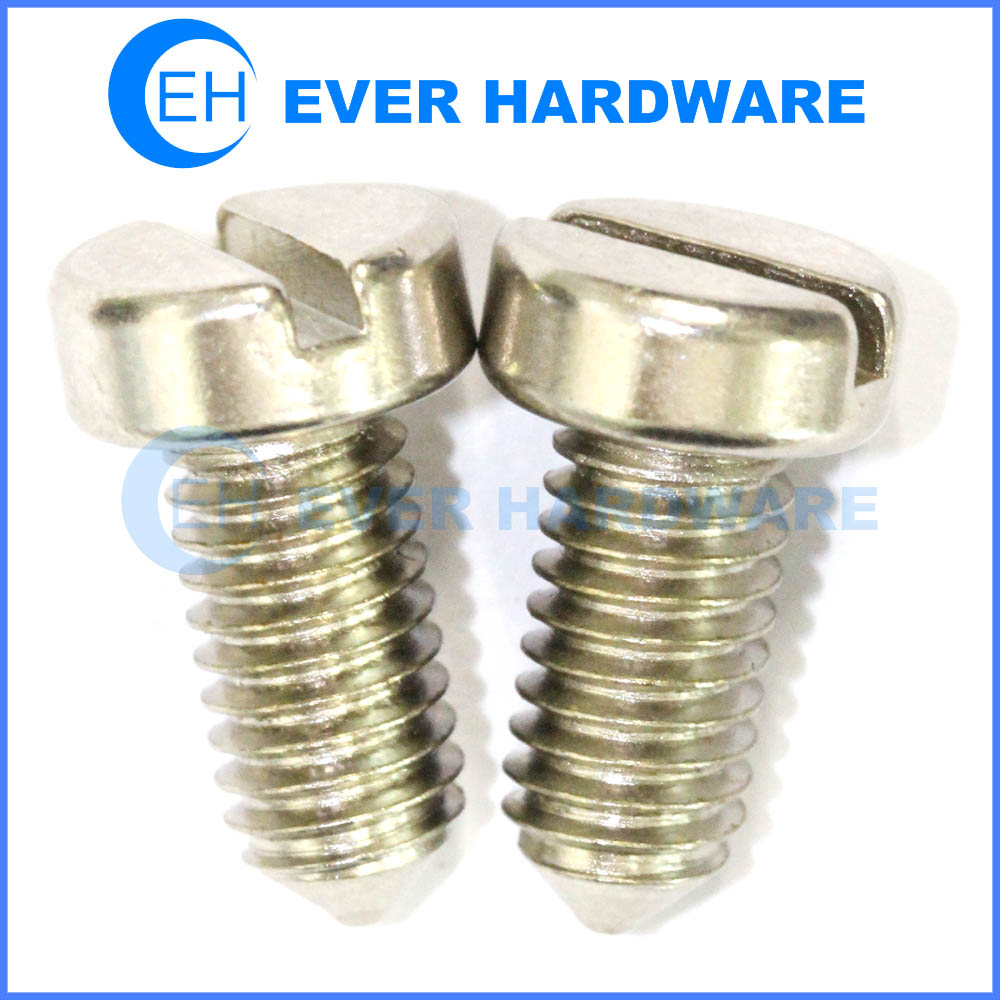 Slotted Fillister Head Machine Screw Stainless Steel 18-8 Protective Finish Imperial Full Thread ASME Bolt Inch Size Bolts Nuts Fasteners Supplier Manufacturer