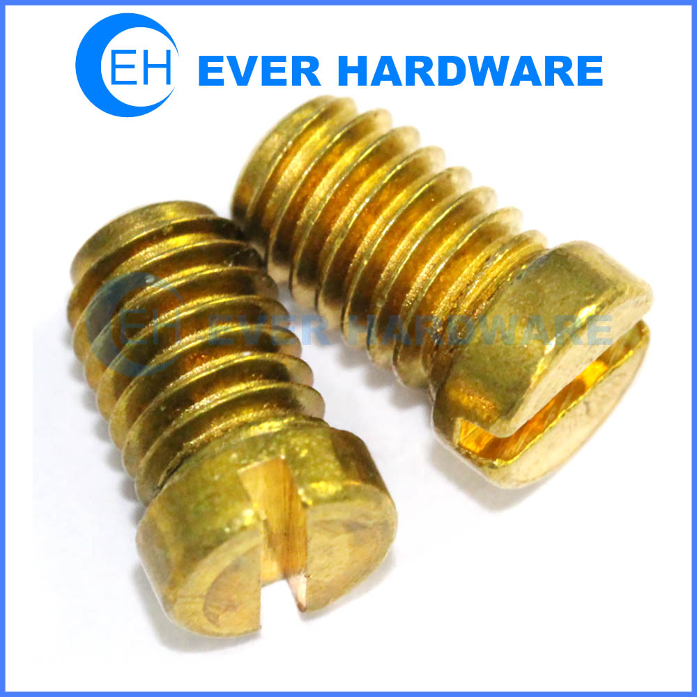 Brass bolts cylinder head slotted machine thread screws manufacturer