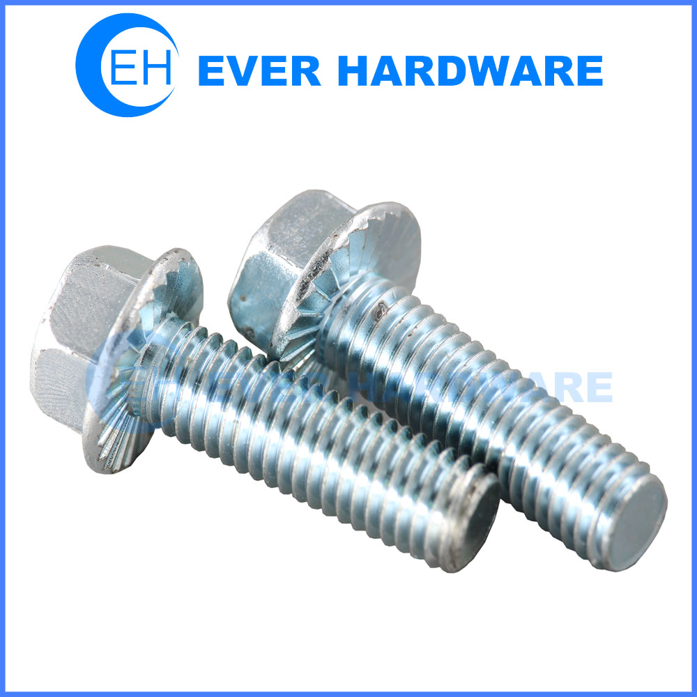 Flange bolt hex serrated alloy steel grade 4.8 5.8 6.8 8.8 10.9 12.9