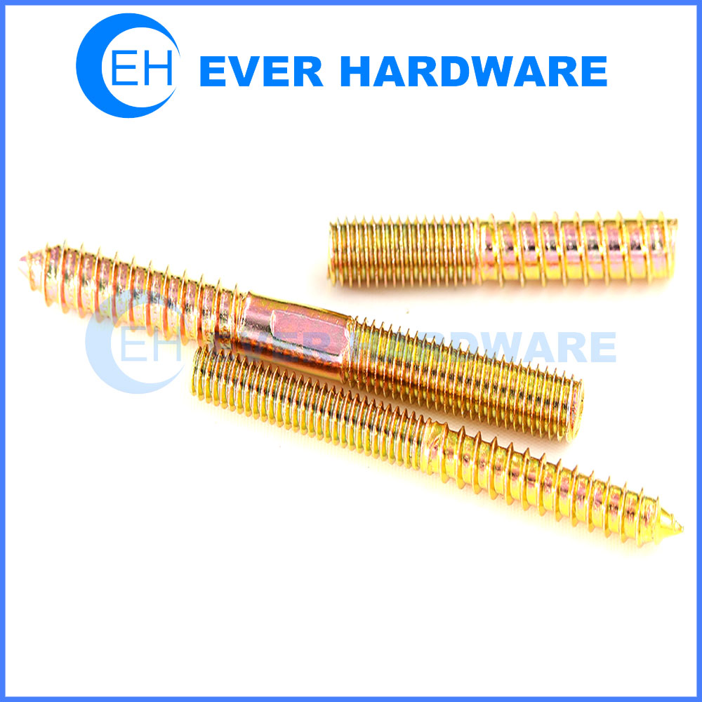 Furniture bolts brass plated steel joint connector screws fasteners