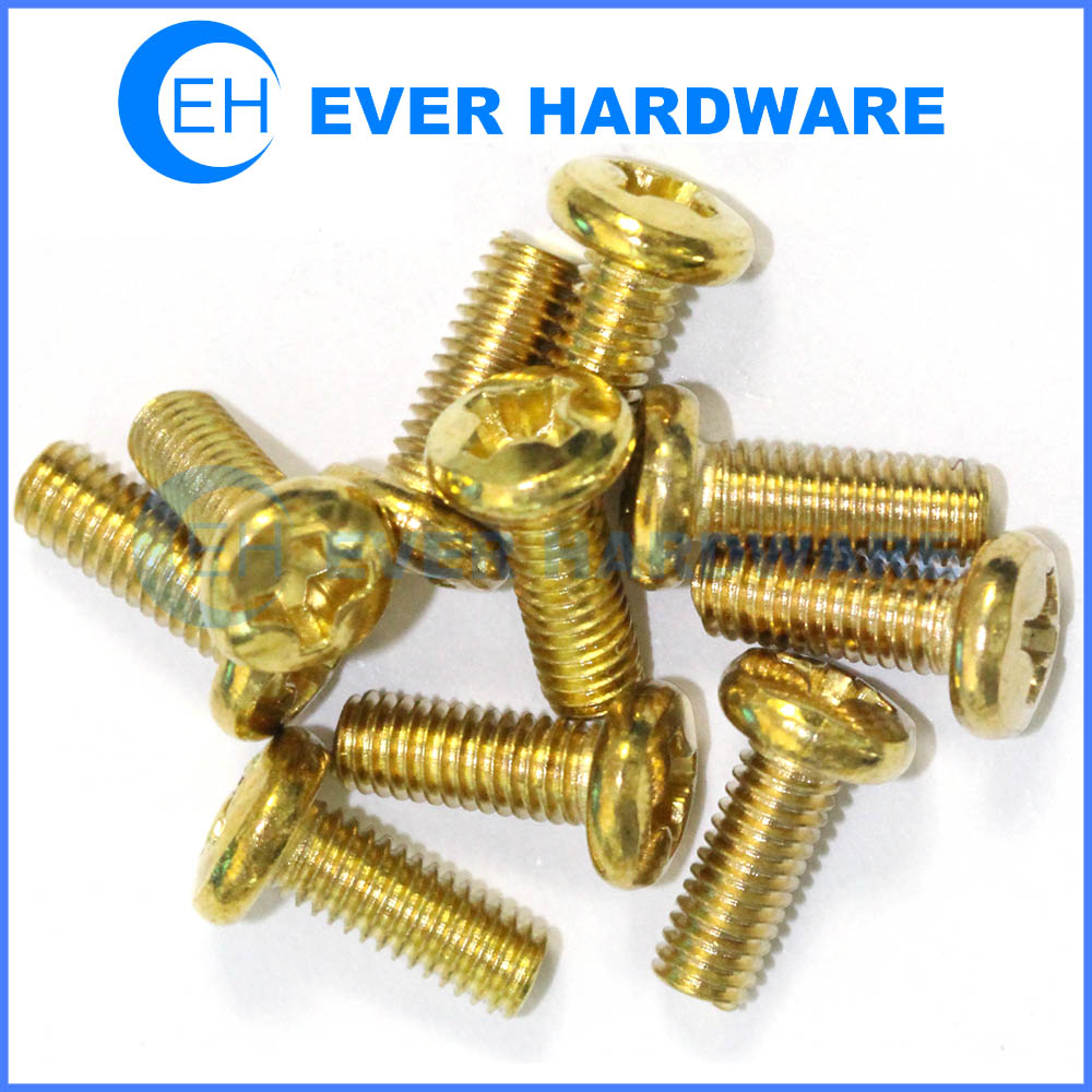Metric screws phillips pan head right hand threads zinc plated fastener