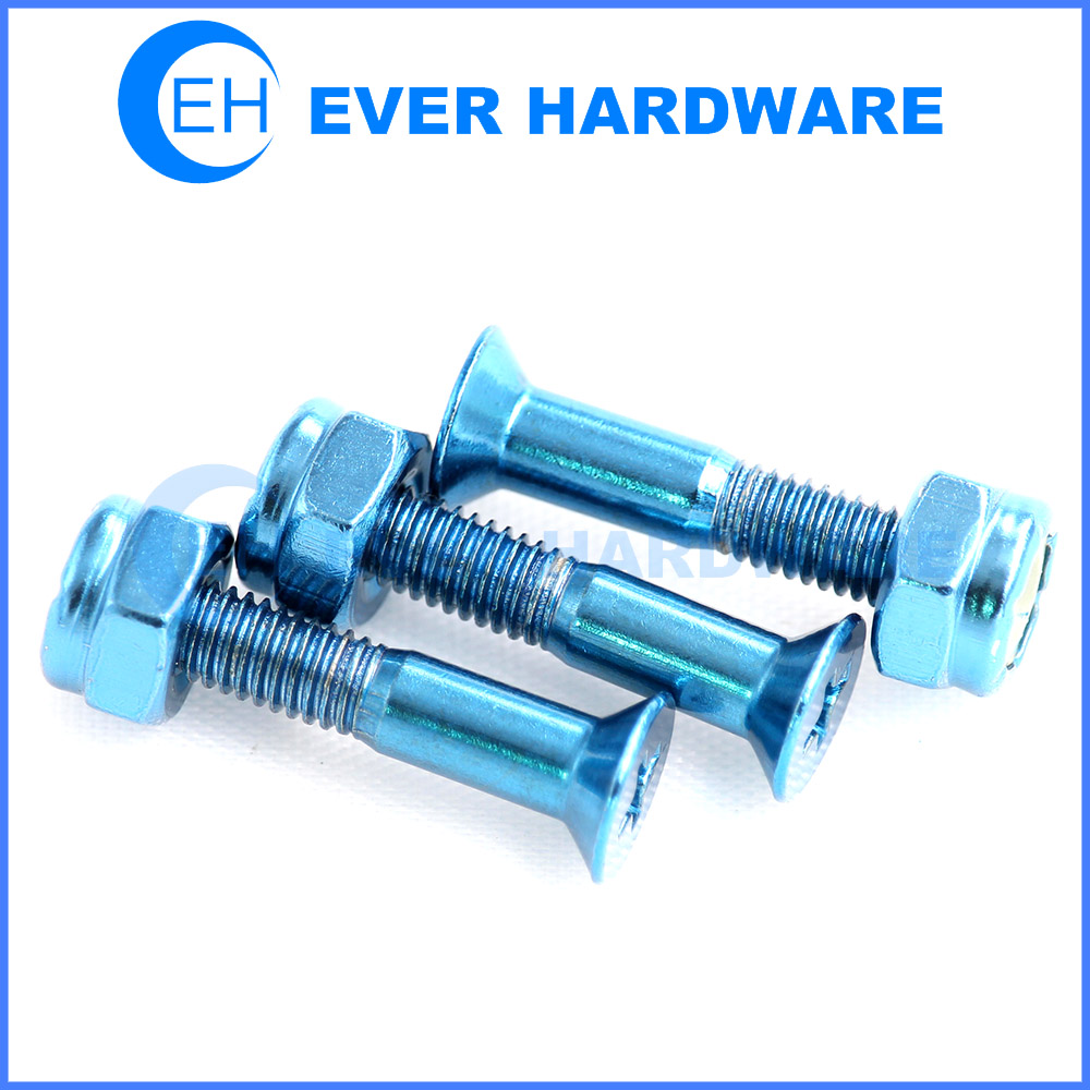 Screw and nut specialty coating countersunk head nylon insert lock