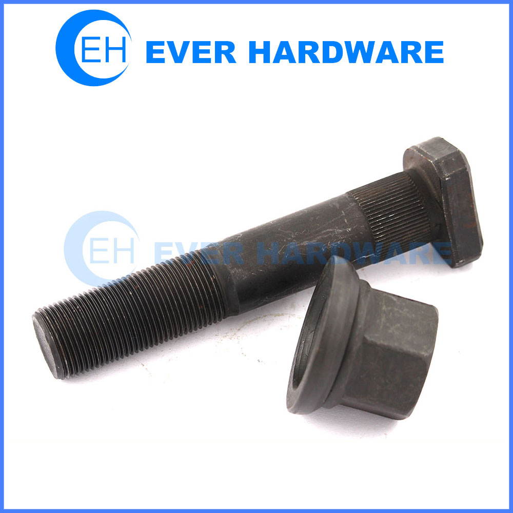 Black Nuts And Bolts High Tensile Grade 10.9 12.9 Fasteners Lug Nut