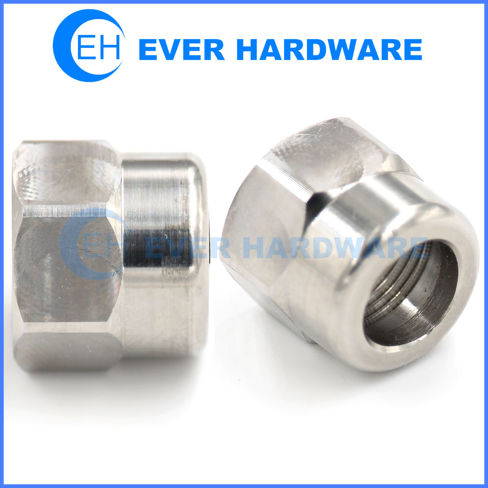 Stainless Steel Nuts Solid Trailer Lug Nut Thread Open Style Custom