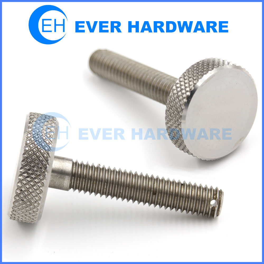 thumbnail image 2 of Sperry Automatics 10-Pack 10-32 Stainless Steel Knurled Thumb Screws – 5/8" Length 2 of 6