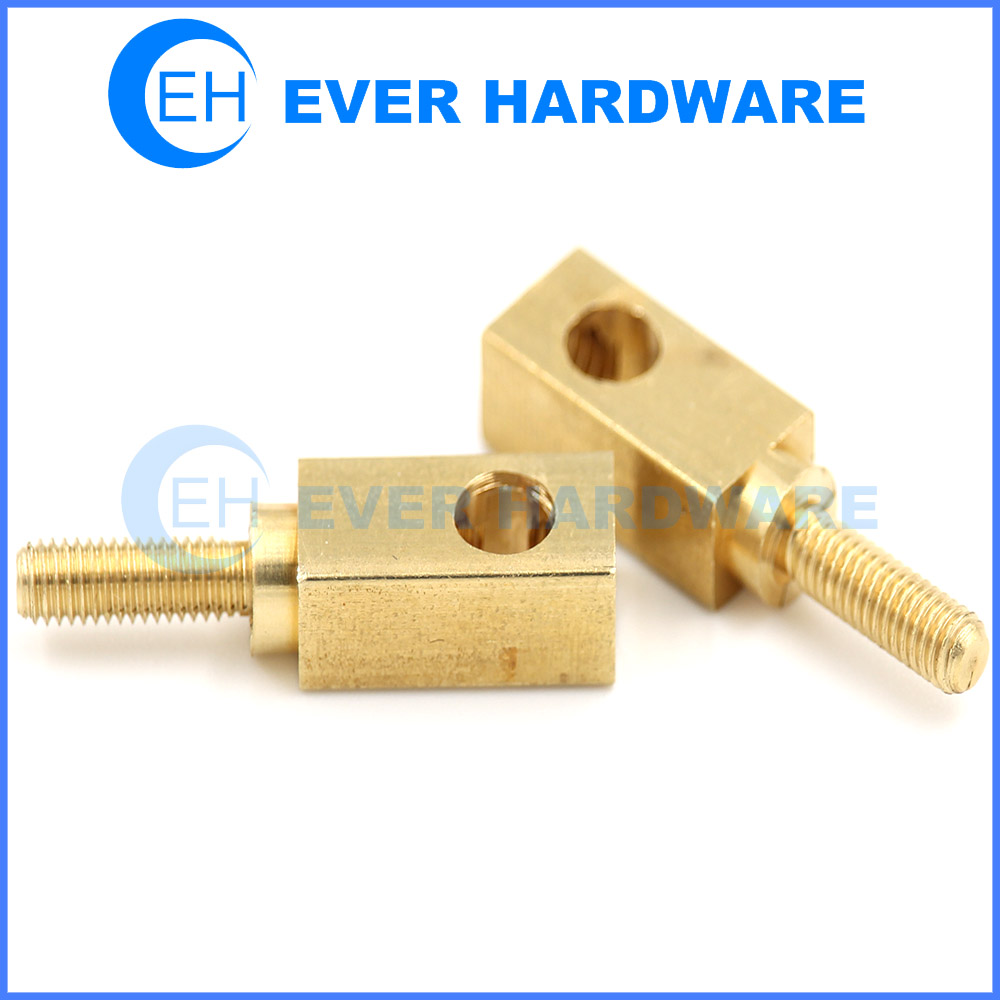 Jack Screw Electronic Hardware D-Sub Fasteners Square Shoulder Brass