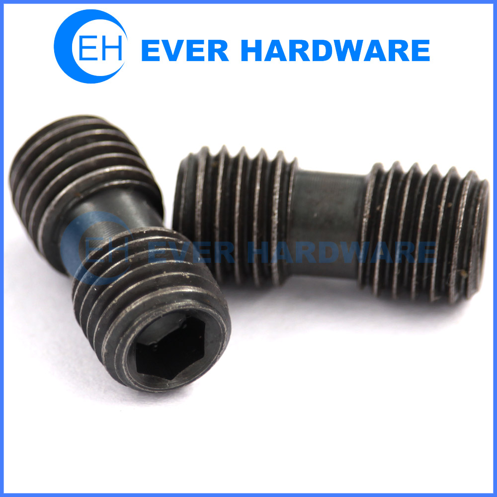 Two Ended Screw Double Threaded Fasteners Black Steel Socket Inserts