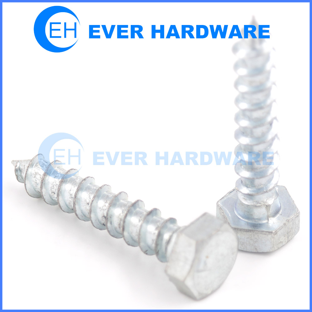 Lag Screws Short Lag Shields Zinc Plated Hex Bolts Hardware For Wood