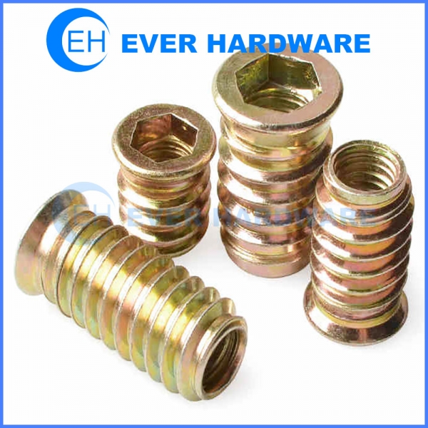 Tee Nut Inserts Metric Zinc Plated Steel Type Woodworking Assembly