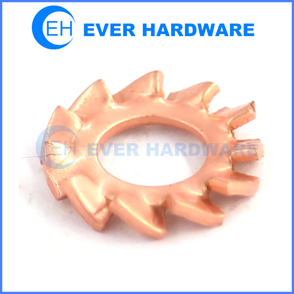 Brass Washers Solid Spacers External Tooth Lock Spring Star Custom