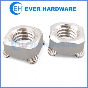 M6 Weld Nut Square Plain Steel Metric Spot Welded Threaded Nuts