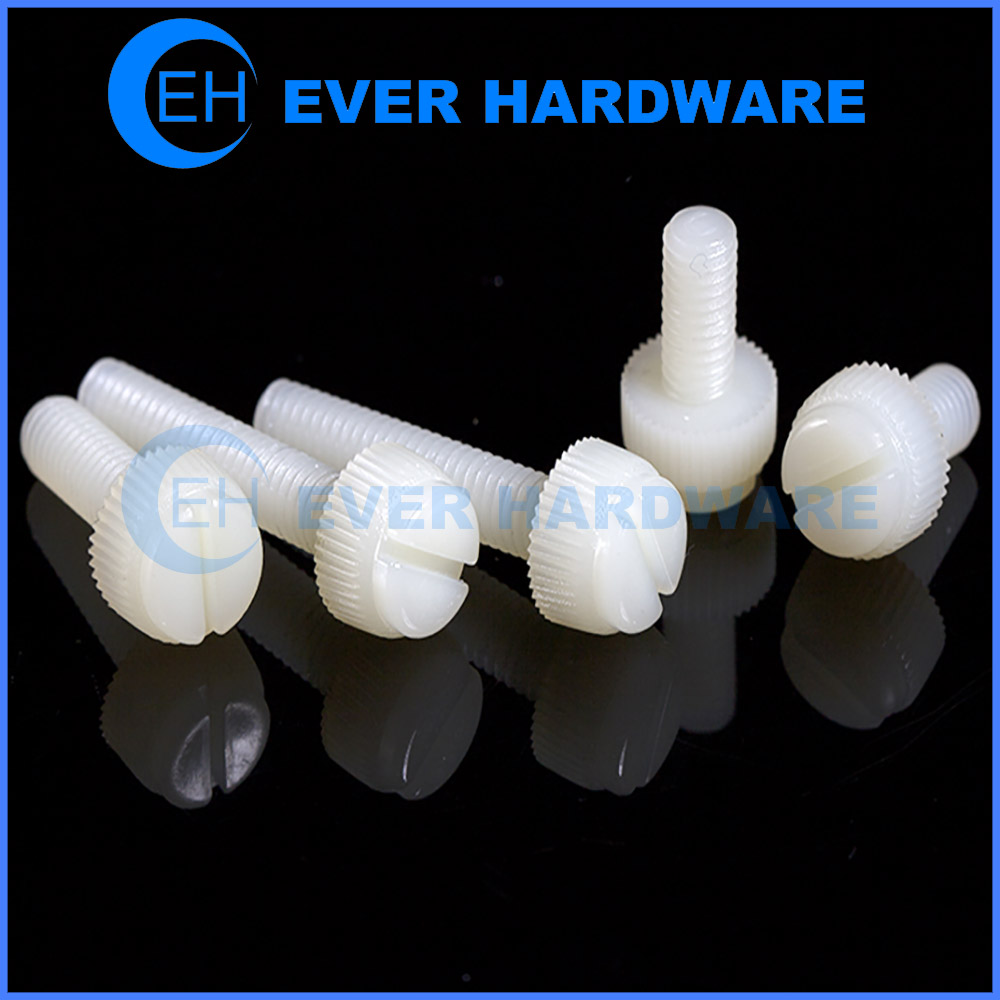 Nylon Cap Screws Slotted Knurled Insulation High Tensile Fasteners