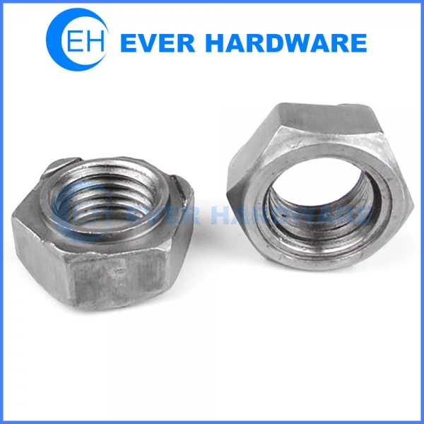 Projection Weld Nut Hex Welding Fastener Deep Collar Plain Steel