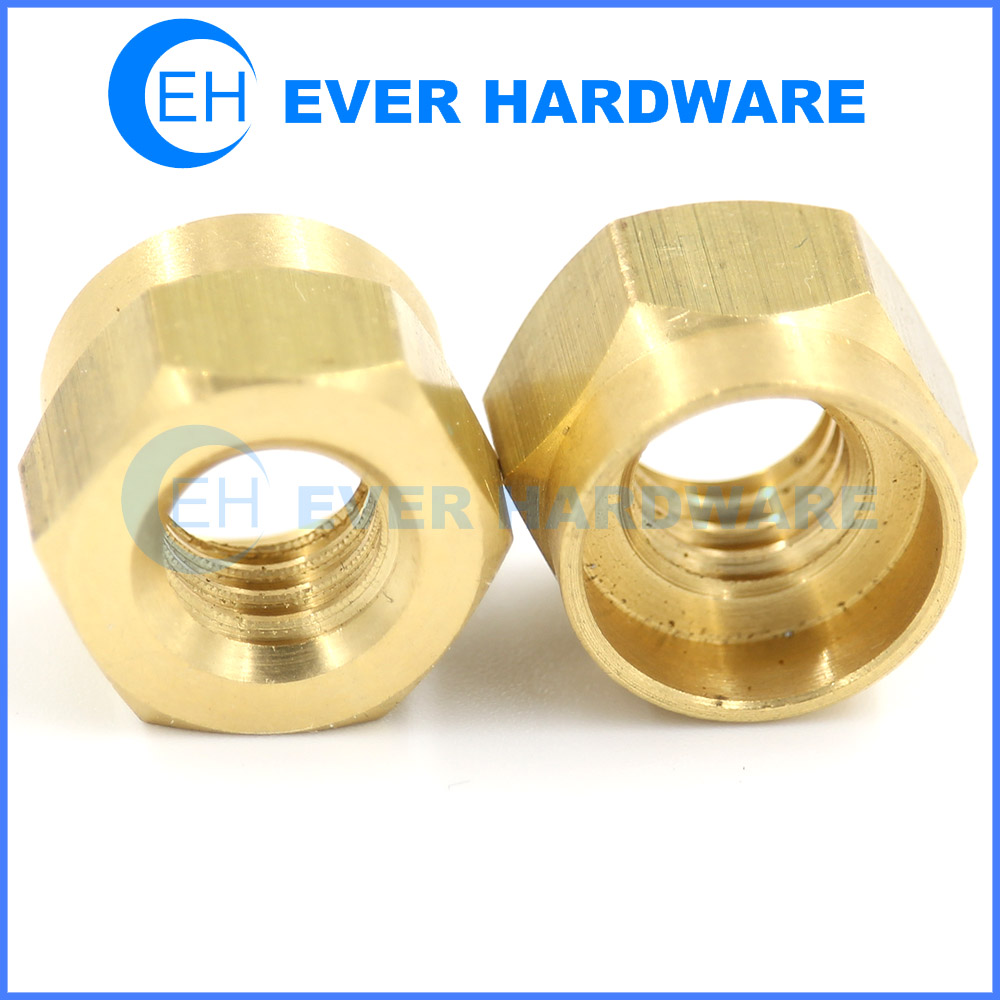 SAE Nuts Brass Hex Top Lock Forged Locking Flare Fitting Fasteners