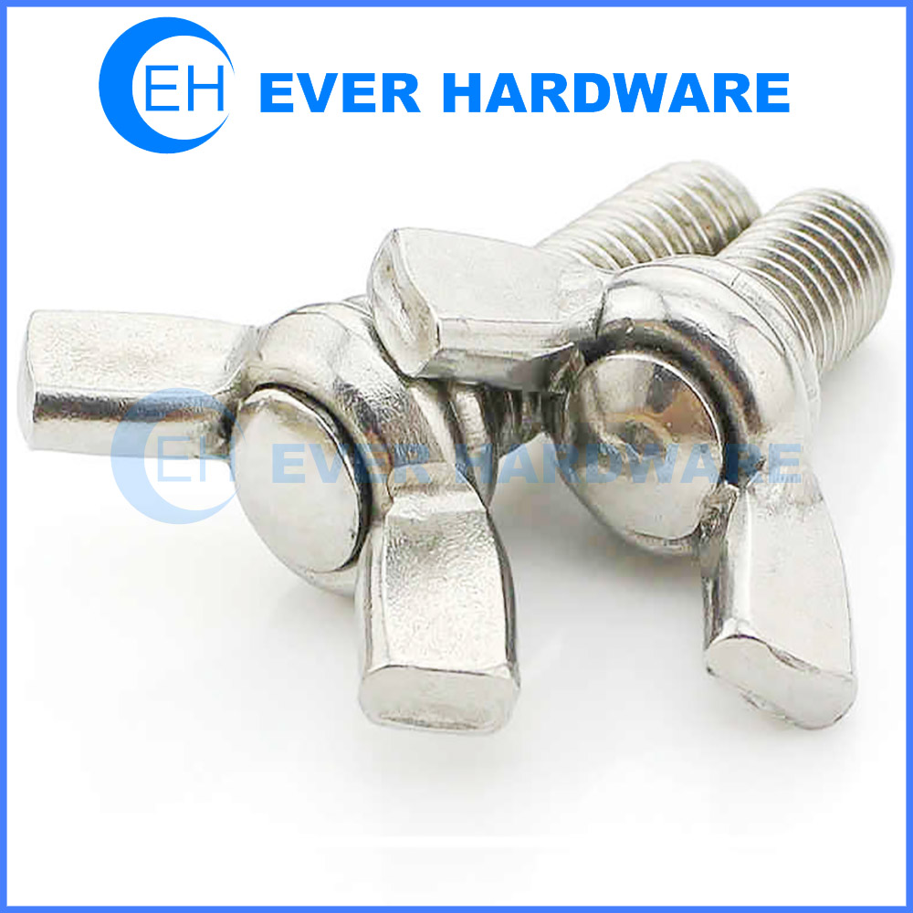 A2 304 Stainless Steel M3 M4 M5 M6 M8 M10 Thumb Wing Butterfly Screws Bolts 