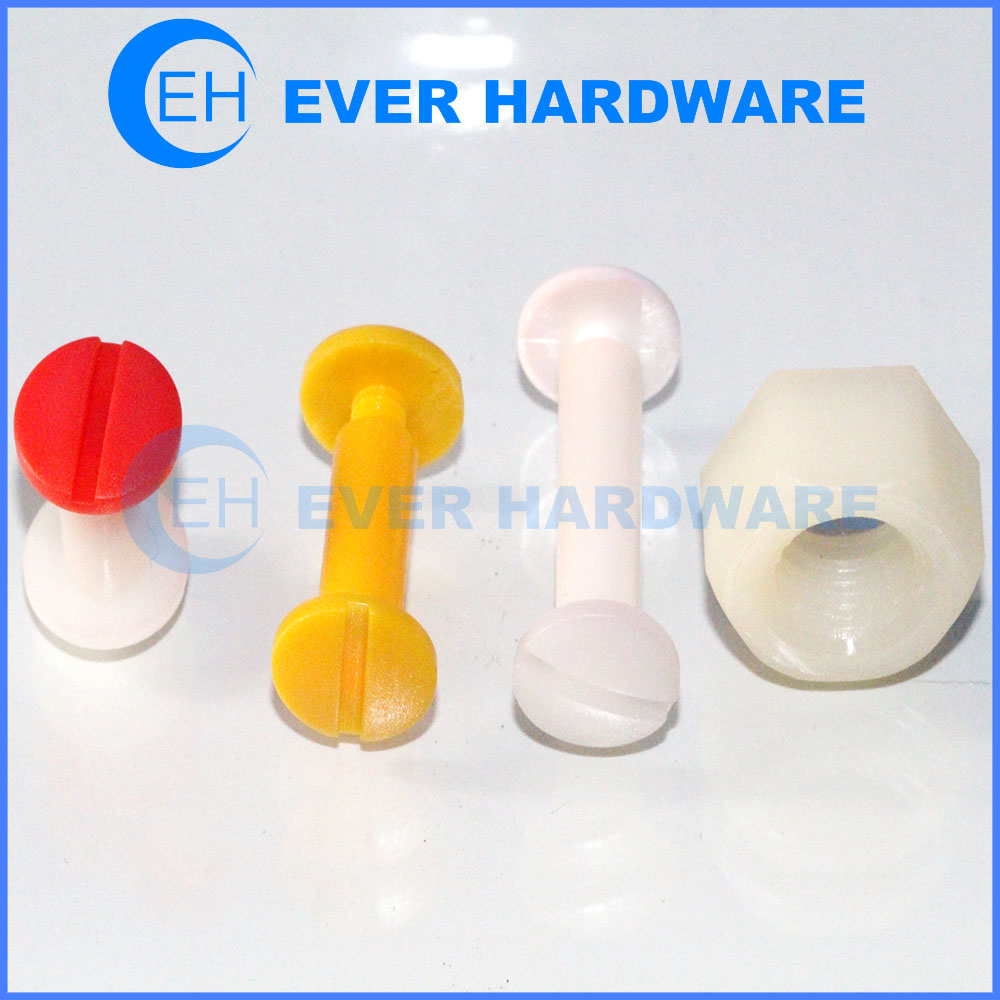 Decorative Nuts And Bolts Injection Molding Nylon Colored Fasteners