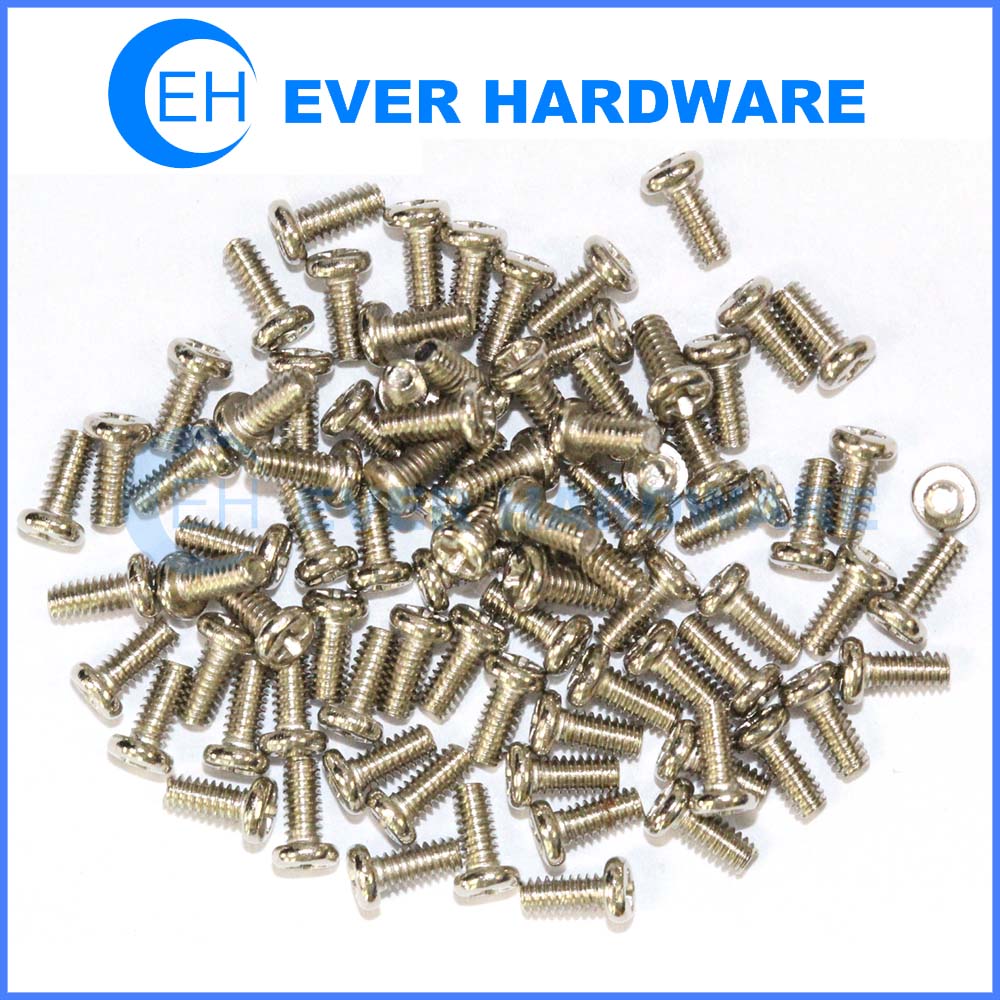 Small Head Machine Screws Toys Round Nickel Plating Precision Cross