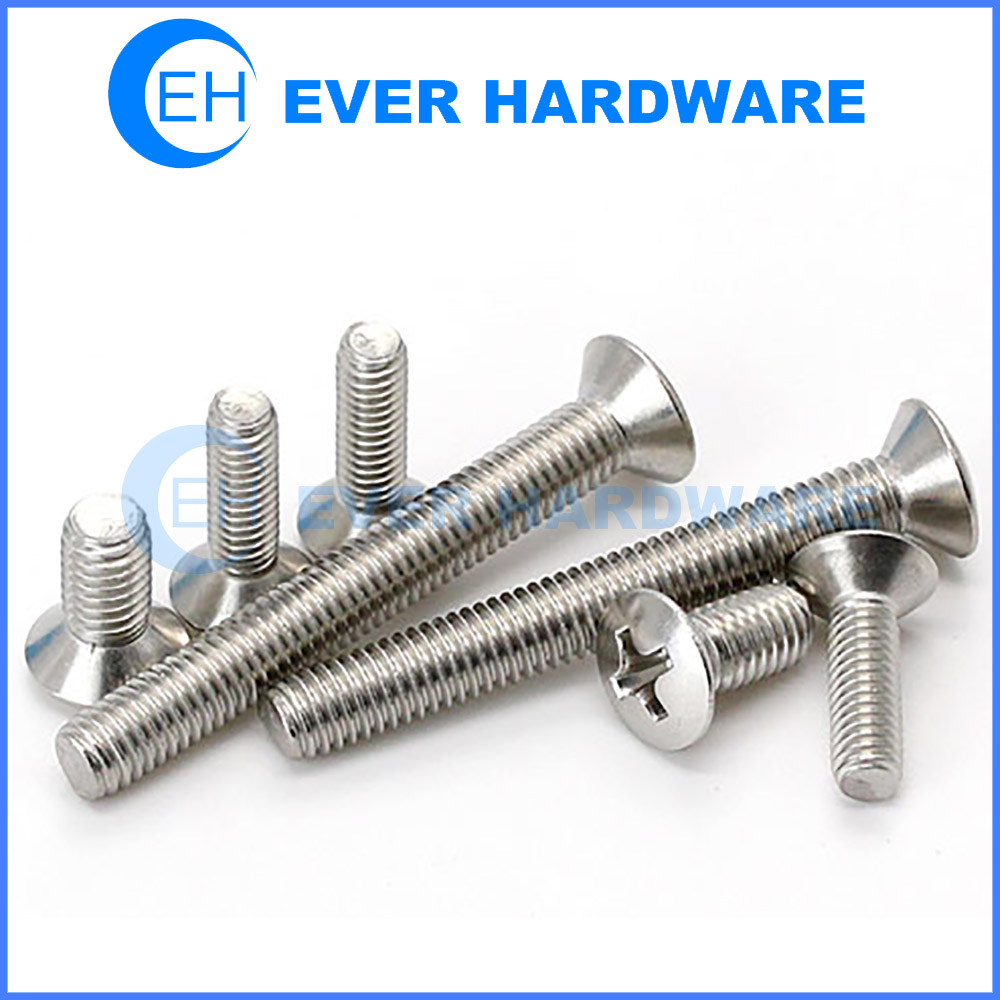 Countersunk Machine Bolts Stainless Steel Cross Recessed A2 18-8