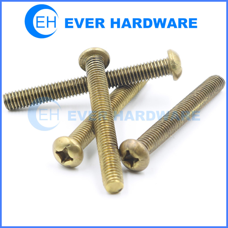 Everbilt #10-32 x 3/4 in. Combo Pan Head Brass Machine Screw (2-Pack