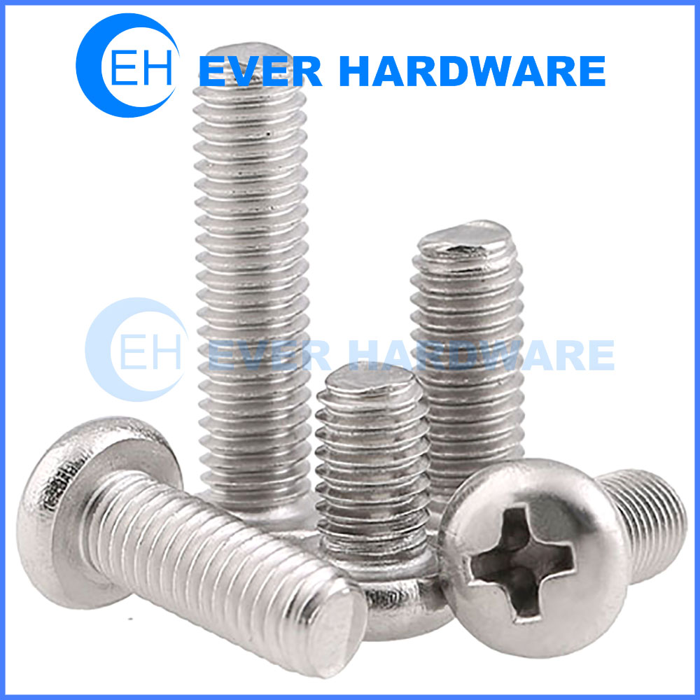 Round Head Phillips Machine Screw Cross Square Pan Right Hand Thread