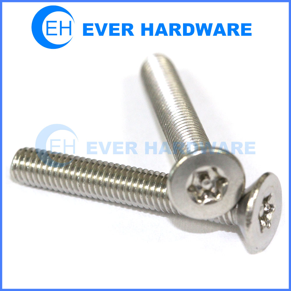 M3 M4 Torx Countersunk Flat Head Security Screws Anti-theft Bolts A2 Stainless