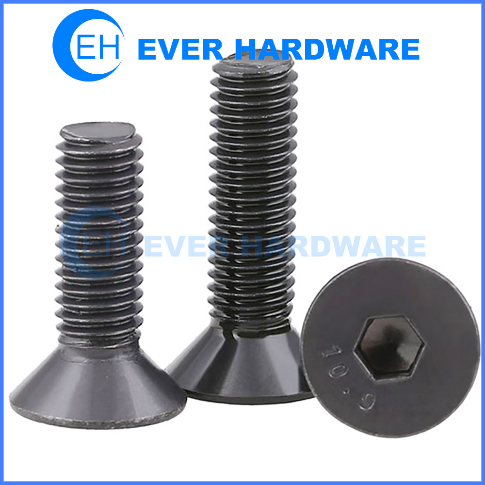 Machine Screws Countersunk Hex Drive Black Socket Metric Imperial