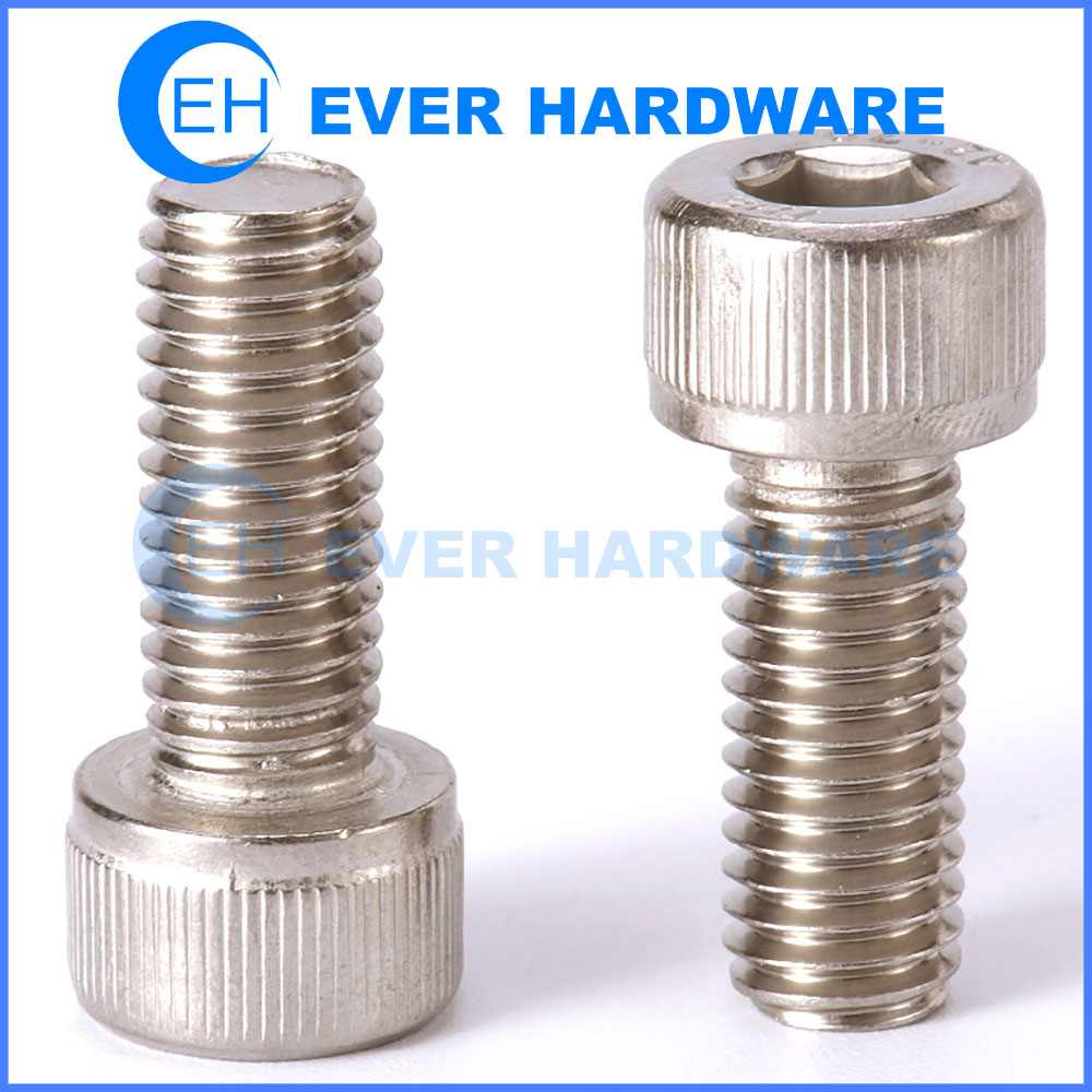 Set of 4 with allen key socket Stainless Steel M4 x 13mm Knurled Thumb Screws 
