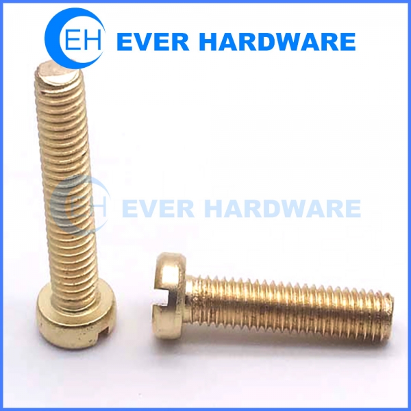 Brass Fillister Head Machine Screw Slotted Cheese Threaded Manufacture