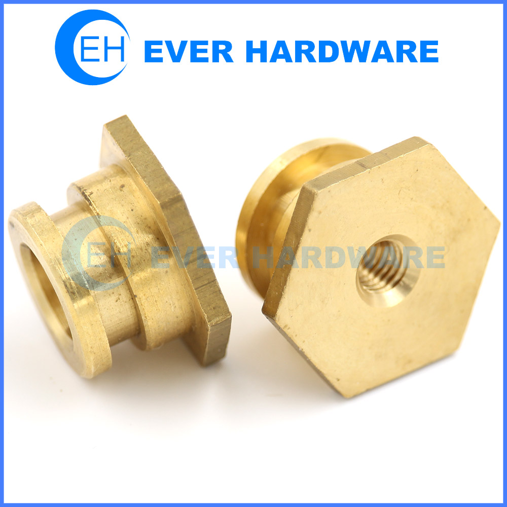 Hardware Spacers Brass Hex Custom Internal Threaded Bearing Adapter