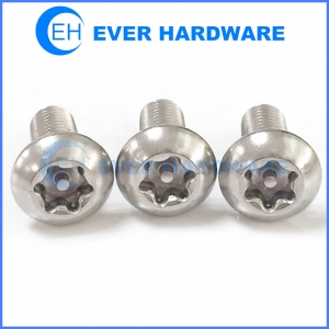 Metric Torx Head Machine Screws Button Tamper Proof SS Pin In Socket