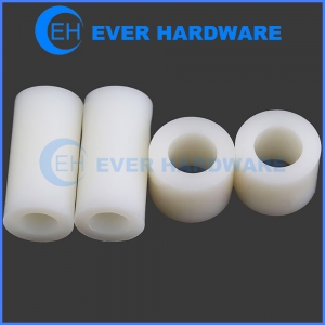 Unthreaded Spacers Nylon Round White Tubing Acids Alkalis Resistance