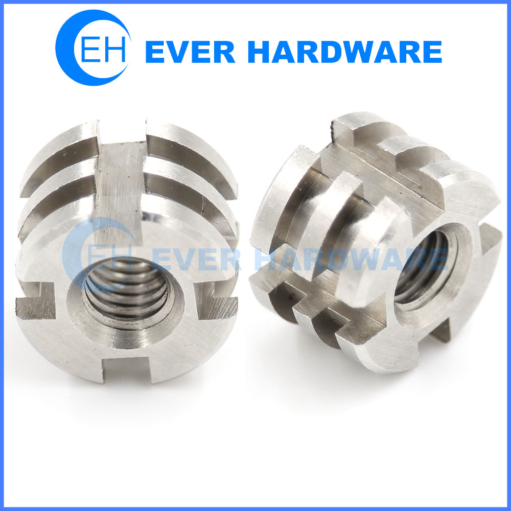 Metric Female Threaded Round Standoffs Custom Machined Slot Supplier