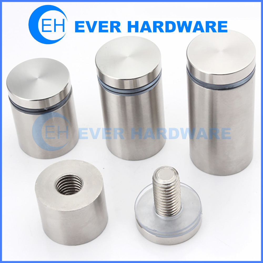 Stainless Steel Sign Standoffs Display Hardware Threaded Fastener Polish