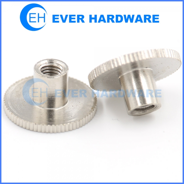 Large Head Stainless Screws Knurling Adjusting Straight Internal Threaded