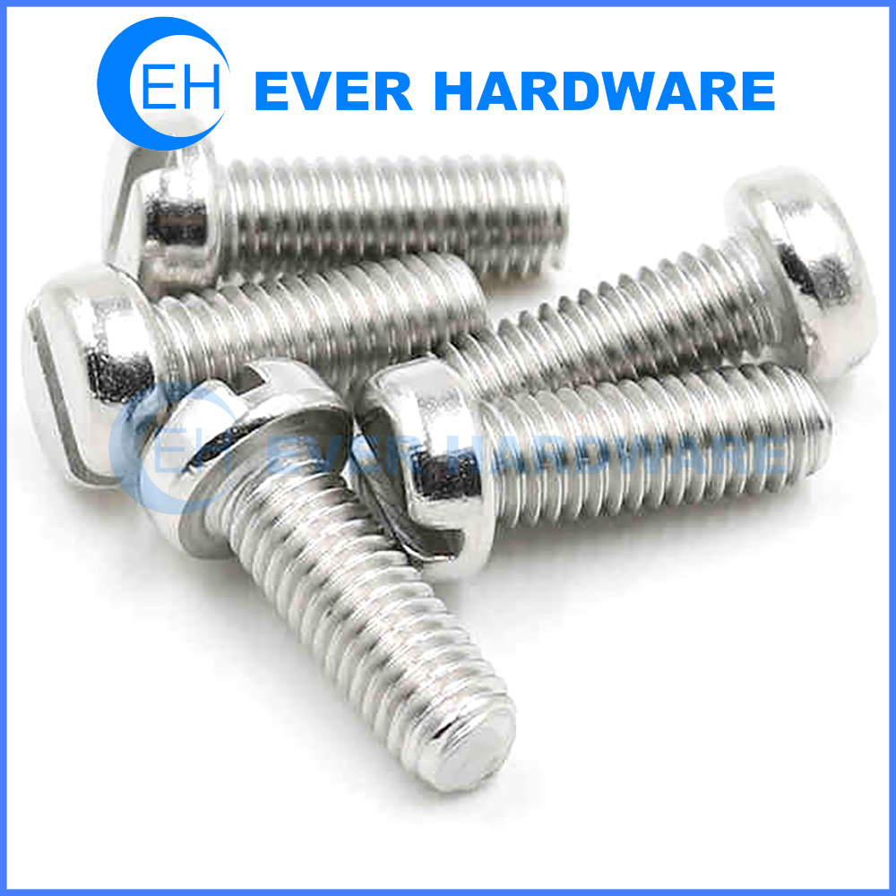 Fillister Machine Screw 18-8 Stainless Steel Plain Finish Slotted Flat Bolts Polished Metric External Fully Threaded Imperial Size Cheese Fasteners M2 M2.5 M3 M4 M5 M6 M8 Supplier Manufacturer