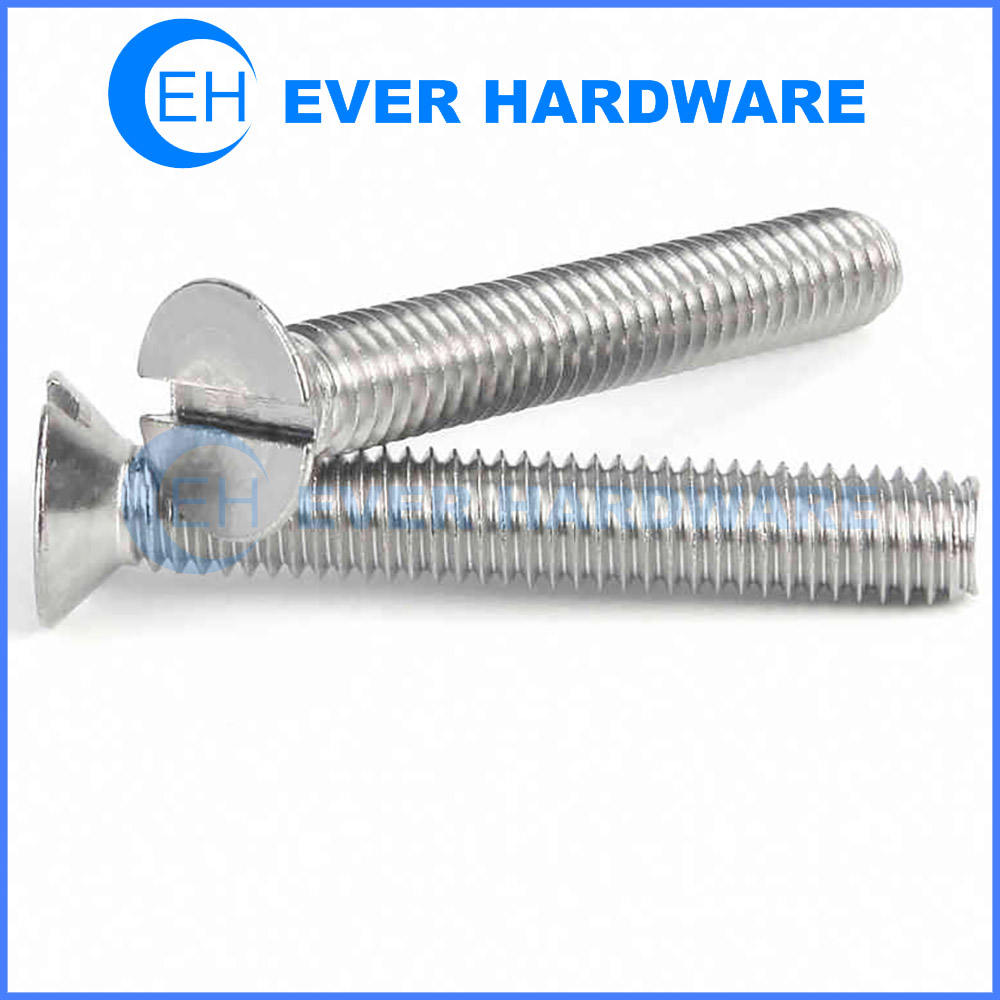 M3 3mm A2 STAINLESS SLOTTED COUNTERSUNK MACHINE SCREWS SLOT CSK SCREW DIN 963 
