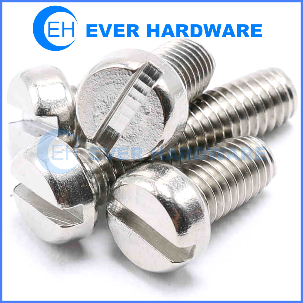BA Machine Screws Slotted Cheese Stainless Steel Fully Threaded Round Cylinder Bolts A2 Roundhead British Association Threads Fasteners Hardware Manufacturer Supplier